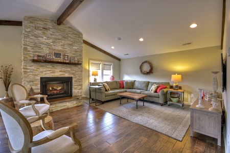 Main Street Cottage- Full living room view