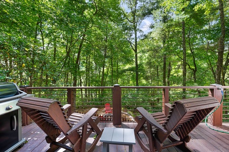 Creek Music Cabin - Deck View