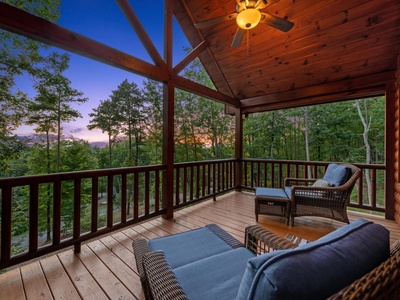 Soaring Hawk Lodge - Upper Level Balcony View