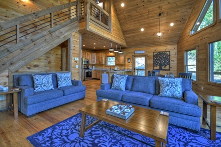 Cedar Ridge- Entry level living area in an open floor plan
