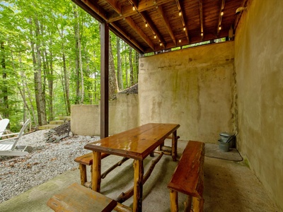 Away from Everyday: Lower-level Covered Picnic Table