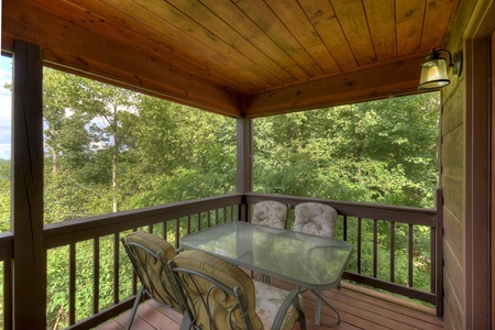 Hemptown Heights- outdoor refreshments table on the deck