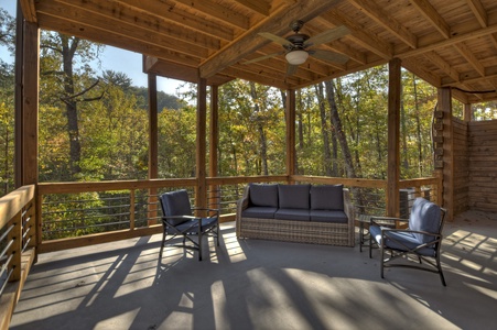 Cedar Ridge- Lower level patio with outdoor furniture