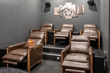 Blue Run - Lower Level Theater Room's Stadium Seating