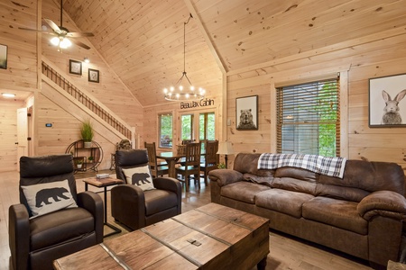 BeauJax Cabin - Entry Level Living Room