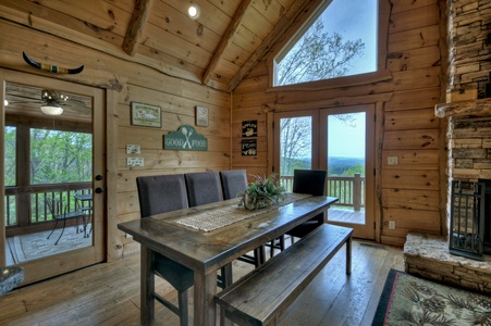 View From The Top- Dining room area with table and chairs