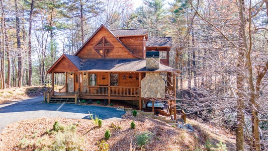 Cohutta Hideaway - Front View of Cabin
