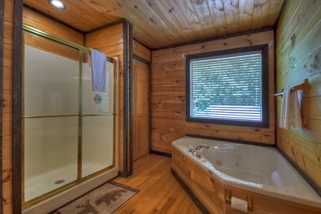 Hemptown Heights- Master bathroom with soaker tub & shower