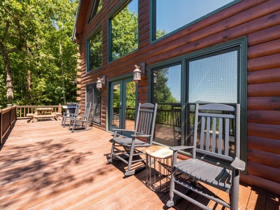 Bear Necessities- Rocking chair seating on the deck