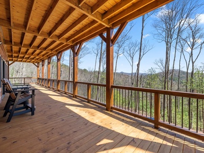 Tranquil Escape of Blue Ridge - Lower Level Deck Seating View