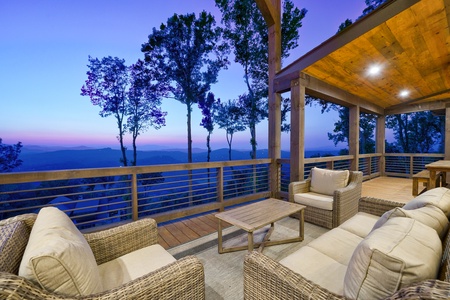 Daybreak Ridge - Entry Level Deck View at Dusk