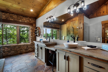 Nottely Island Retreat - King Suite Bathroom