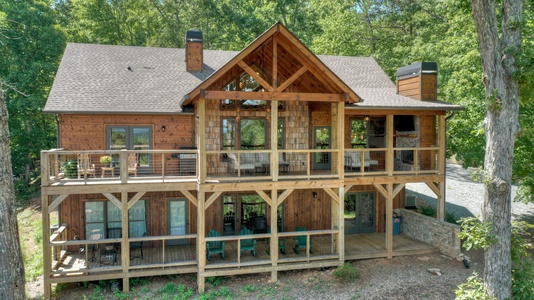 Once In A Blue Ridge: Back View of Cabin