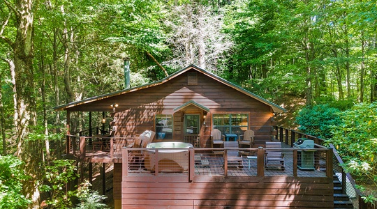 Creek Music Cabin - View from Fire Pit