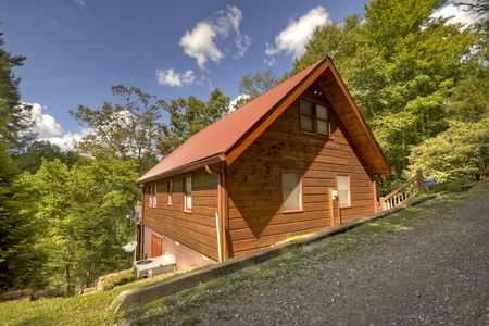 Toccoa Mist - Cabin view from the driveway