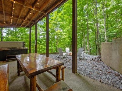 Away from Everyday: Lower-level Covered Picnic Table View