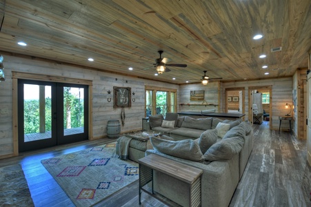 Once In A Blue Ridge: Lower-level Living Room