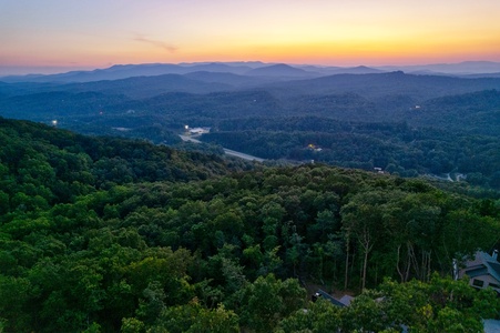 Alpine Vista - Aerial View at Dusk