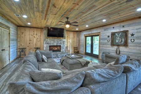 Once In A Blue Ridge: Lower-level Living Room