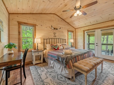 Fern Creek Hollow Lodge - Upper Level Primary King Bedroom