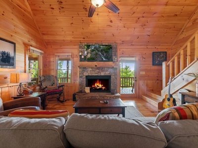Soaring Hawk Lodge - Entry Level Living Room