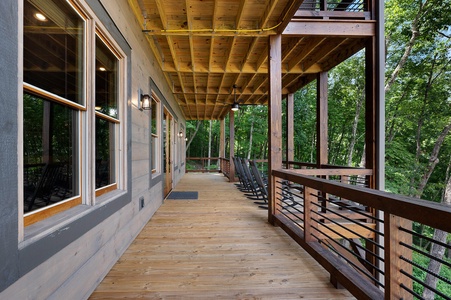 All Decked Out- Lower level deck walk way to rocking chair seating