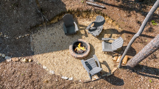 Lee's Lookout - Fire Pit Aerial View