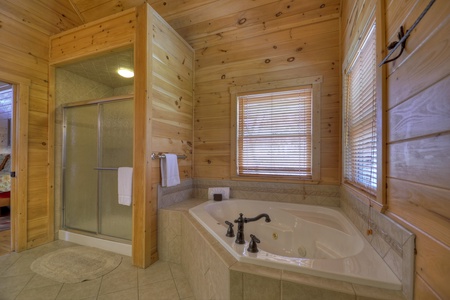 Blue Jay Cabin- Private master bathroom