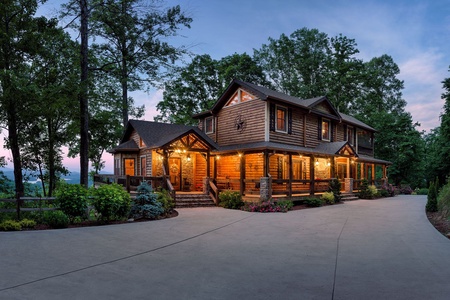 The Vue Over Blue Ridge- View of the cabin from the driveway