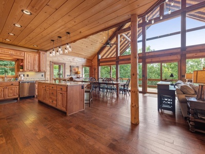 Crows Nest-  Entrance Kitchen-Dining Area View