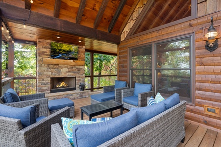 L'Atitude Adjustment - Entry Level Outdoor Sitting Area with Gas Fireplace