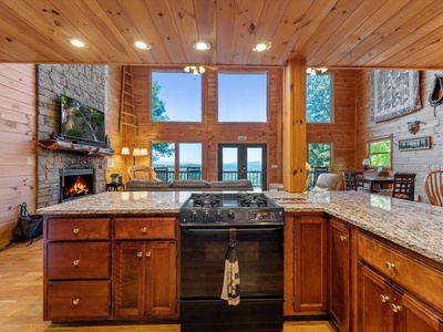 Bear Necessities - Kitchen view of the open floor plan