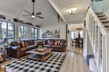 Lake View Bliss - Living Room