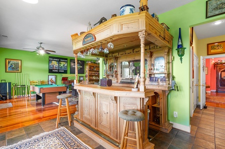 The House on the Hill: Lower Level Living Room Bar