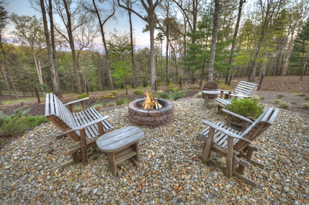 Sassafras Lodge- Firepit area