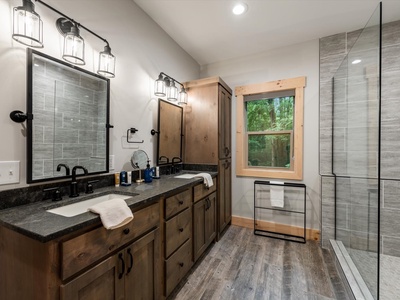 Creek Songs- Entry level master bathroom