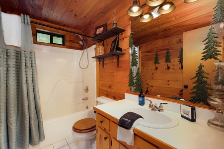 Three Loves Cabin - Entry Level Shared Bathroom