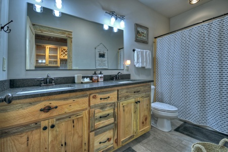 Once In A Blue Ridge: Lower-level Shared Bathroom