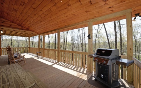 Wood Haven Retreat - Main Level Deck and Seating Area