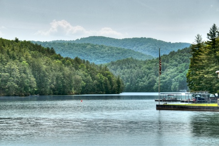 Jump Right In- View of  lake Blue Ridge from the dock