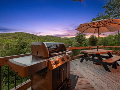 Whisky Retreat- Entry deck gas grill view