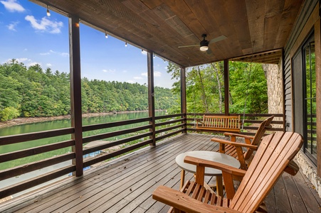 Around the Bend - Entry Level Deck Lounge Area