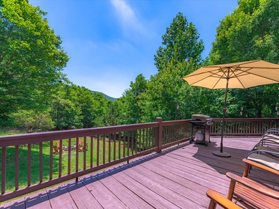 Hillside Hideaway - Deck with Yard and Forest Views