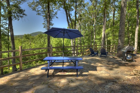 Whippoorwill Calling - Picnic Table with Shade Umbrella