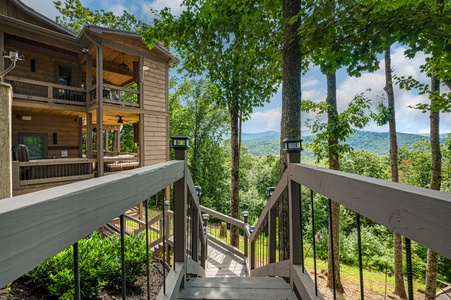 Elevated Escape - Exterior Walking Path to Lower Level