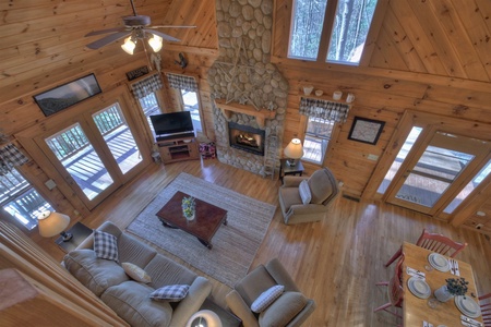 A Walk in the Clouds - Family Room and Fireplace
