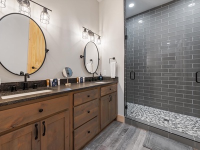 Creek Songs- Entry level master bathroom