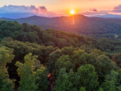 Aska Bliss- Sunset view of the Blue Ridge Mountains from the cabin