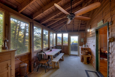 The Good Place- Sun room area with outdoor seating