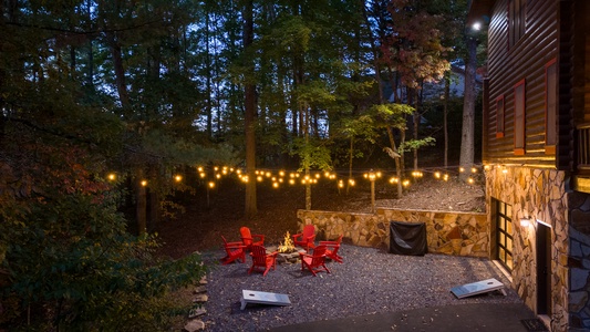 Palmer's Point - Firepit at Twilight